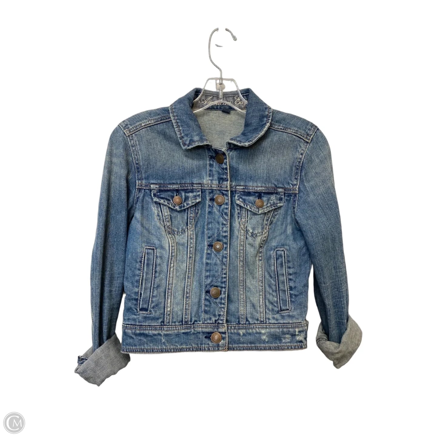 Jacket Denim By American Eagle In Blue Denim, Size: S