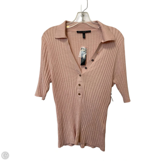 Top Short Sleeve By White House Black Market In Pink, Size: L