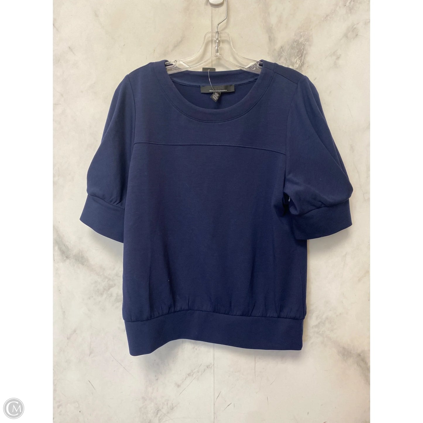 Top Short Sleeve By White House Black Market In Blue, Size: M