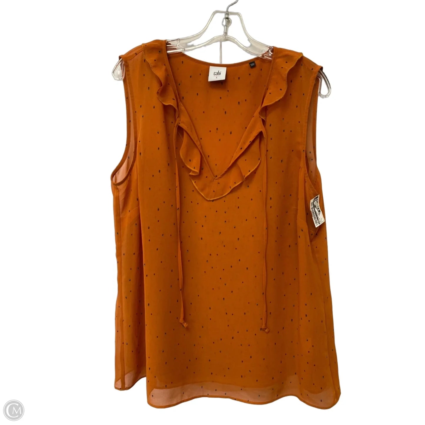 Top Sleeveless By Cabi In Orange, Size: L