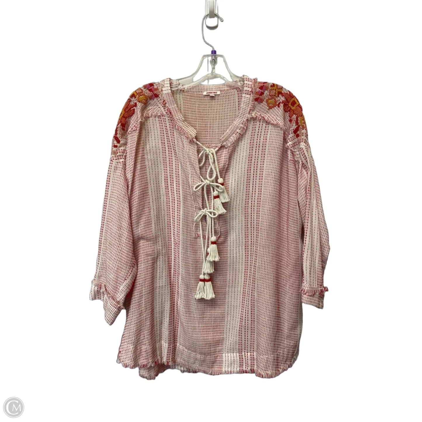 Top Long Sleeve By Johnny Was In Red, Size: M