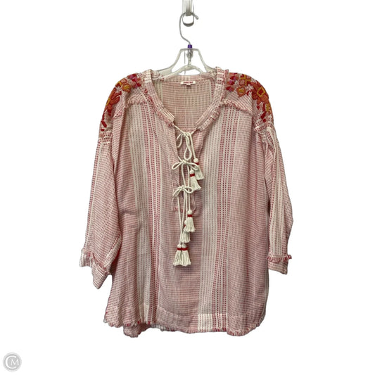 Top Long Sleeve By Johnny Was In Red, Size: M