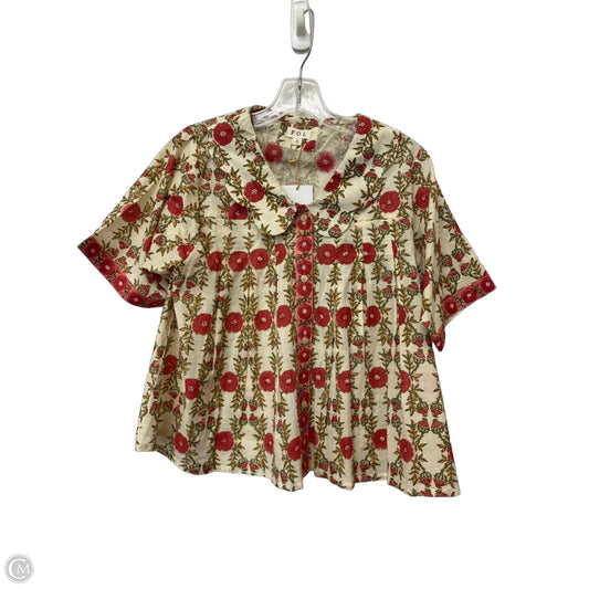 Top Sleeveless By Pol In Floral Print, Size: S