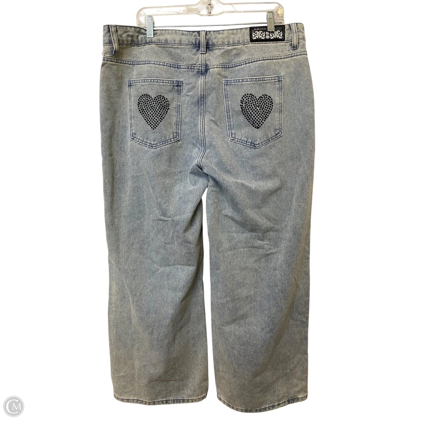Jeans Wide Leg By Justify In Blue Denim, Size: Xl