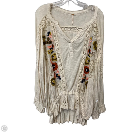 Top Long Sleeve By Free People In Silver, Size: L