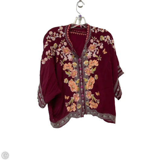 Top Long Sleeve By Johnny Was In Animal Print, Size: M