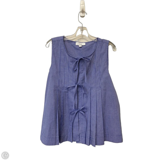 Top Sleeveless By Cece In Blue, Size: L