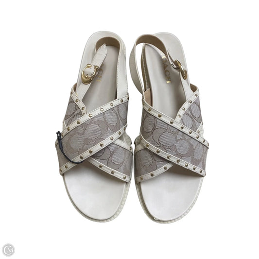 Shoes Designer By Coach In Cream, Size: 9.5