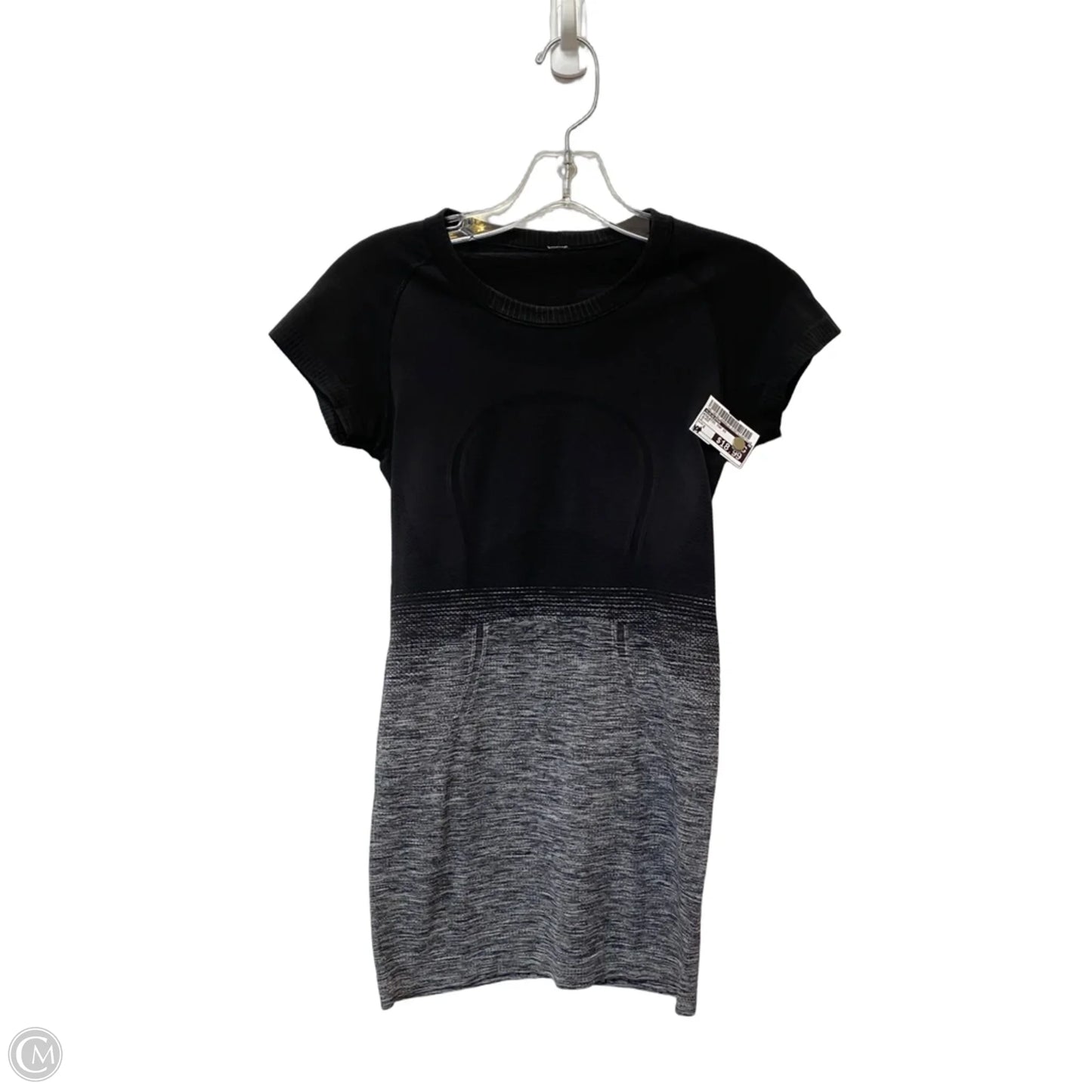 Athletic Top Short Sleeve By Lululemon In Black, Size: 2