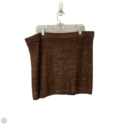 Skirt Mini & Short By Wild Fable In Brown, Size: 2x
