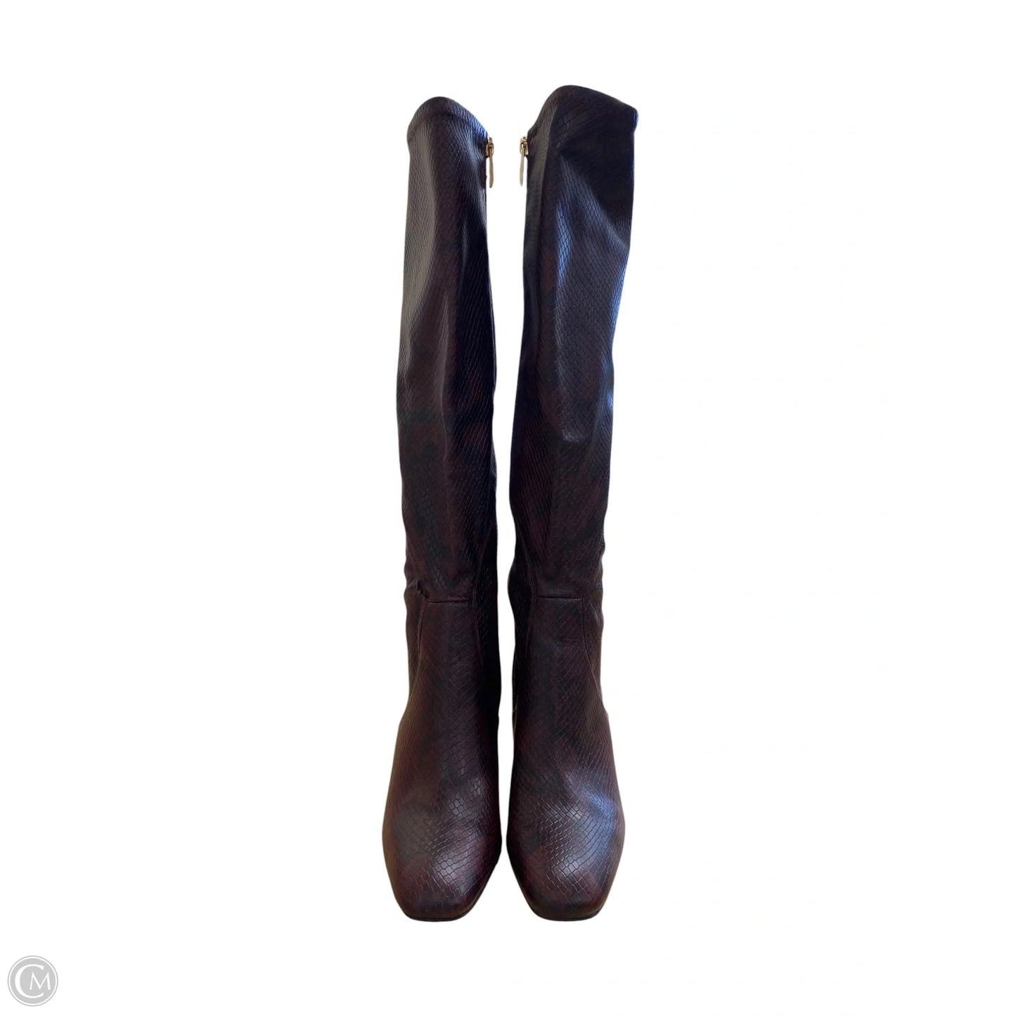 Boots Ankle Heels By Franco Sarto In Snakeskin Print, Size: 7.5
