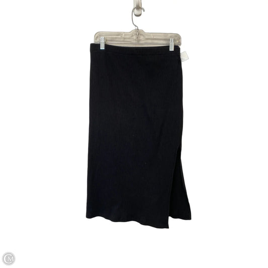 Skirt Midi By Time And Tru In Black, Size: L