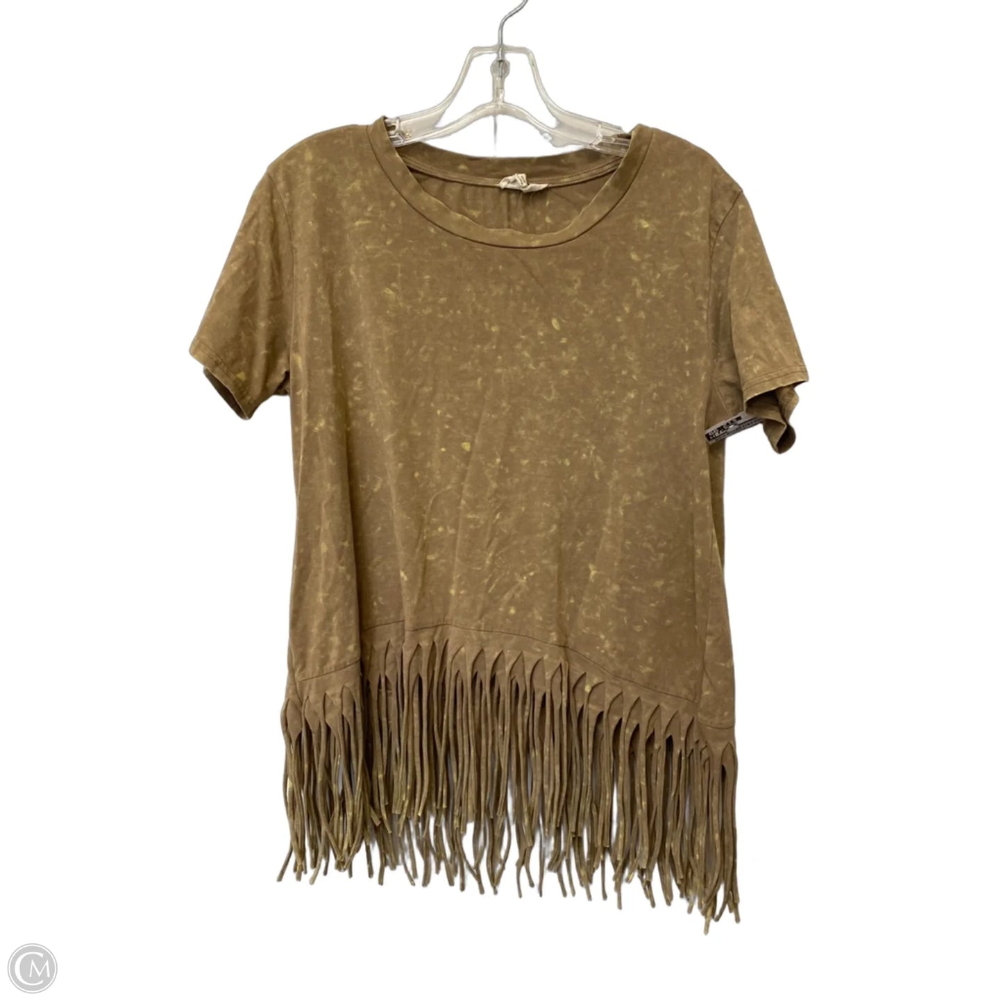 Top Short Sleeve By Bicci In Brown, Size: M