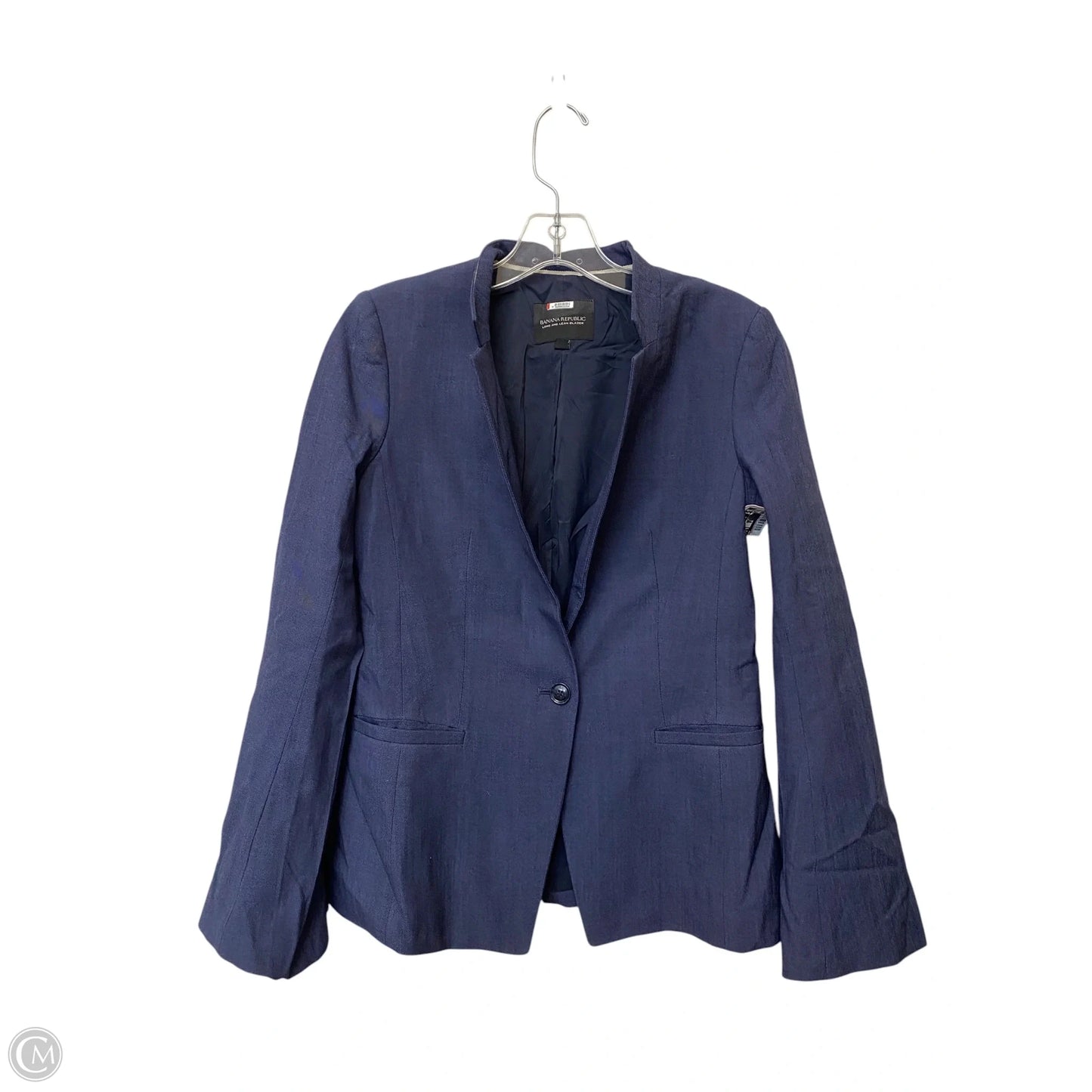 Blazer By Banana Republic In Blue, Size: 0