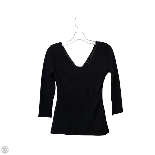 Top Long Sleeve By White House Black Market In Black, Size: Xxs