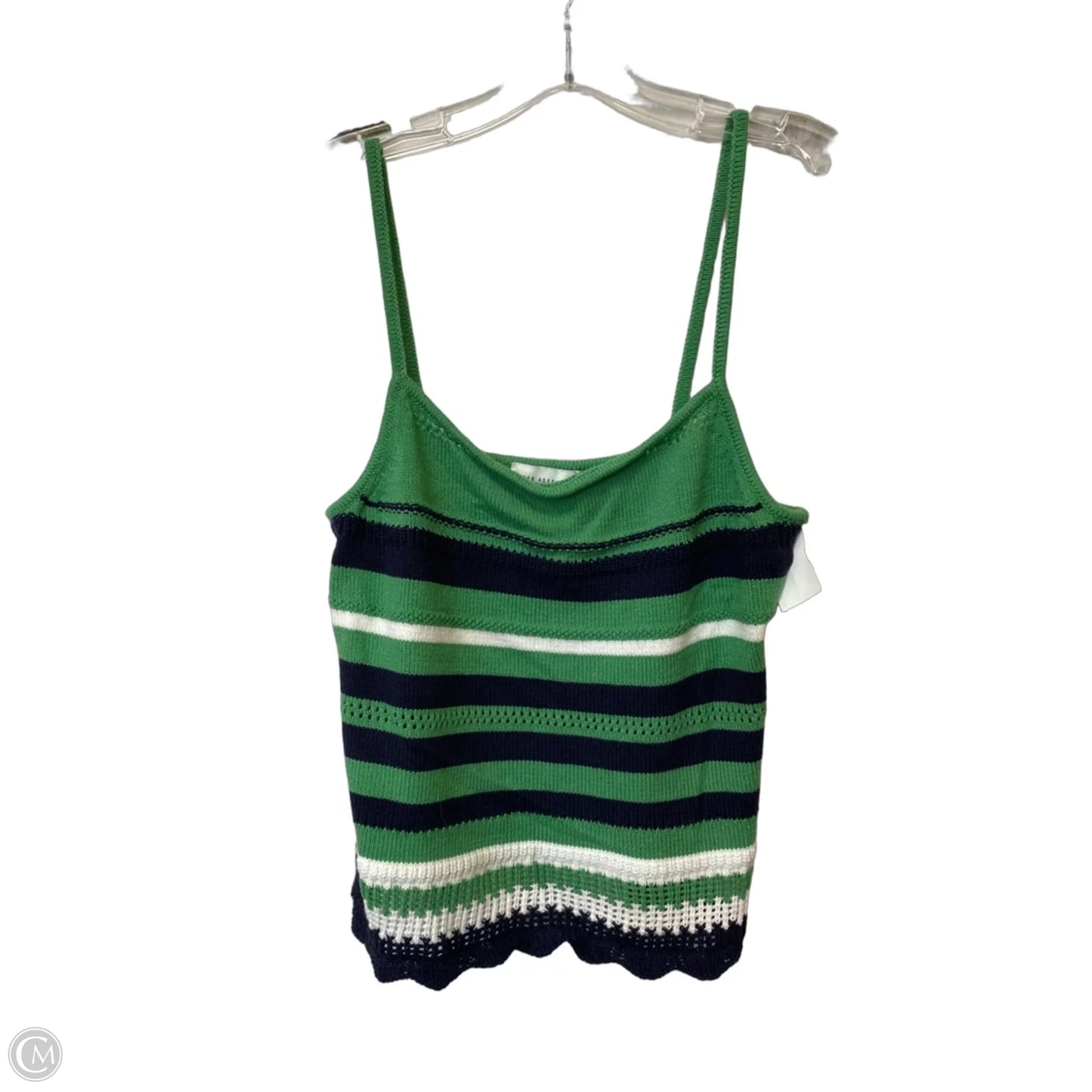 Top Sleeveless By Free Assembly In Green, Size: L