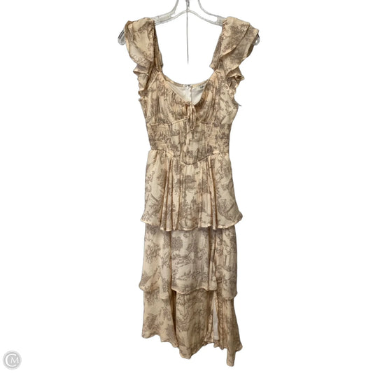 Dress Casual Maxi By Francesca’s In Cream, Size: S