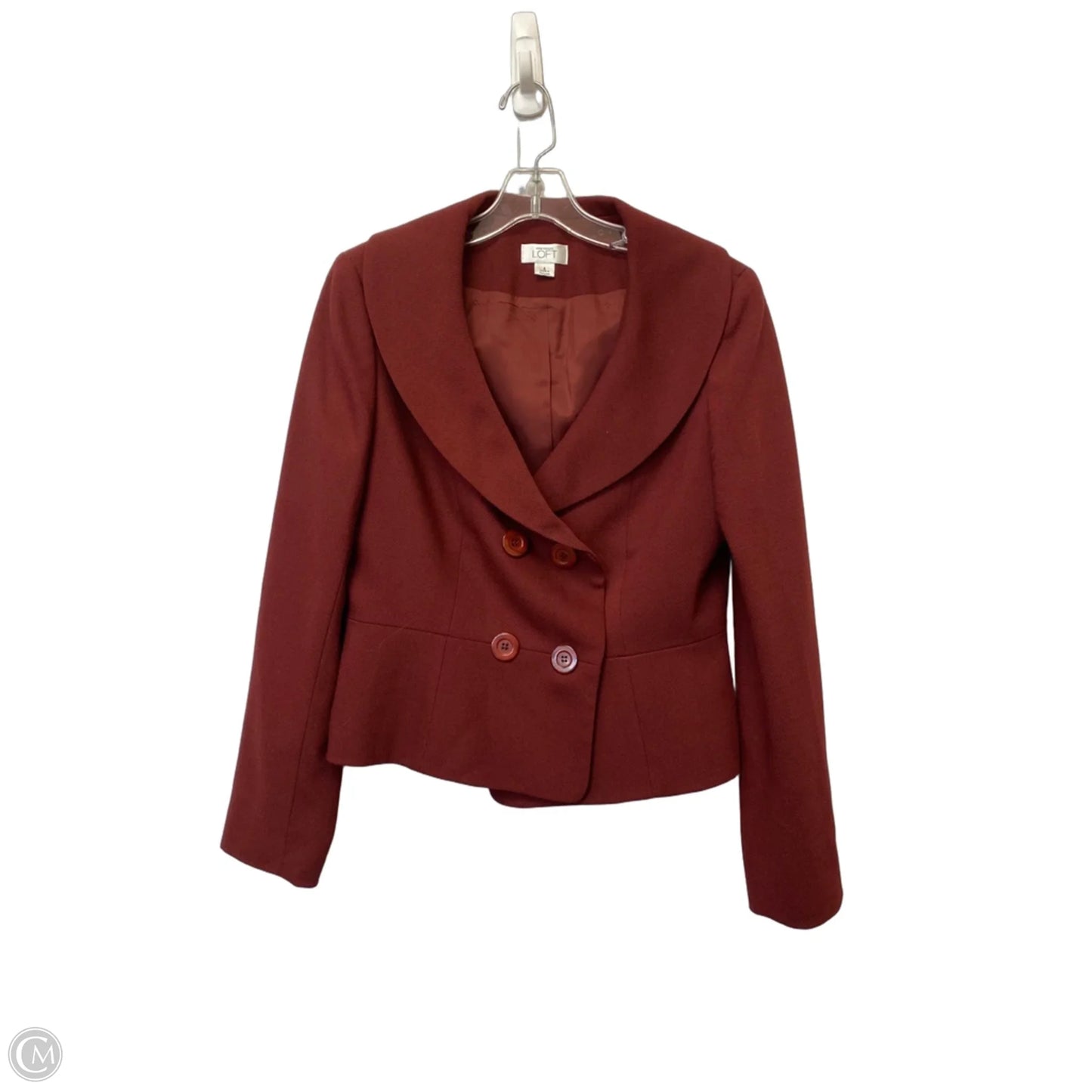 Blazer By Ann Taylor In Maroon, Size: 6