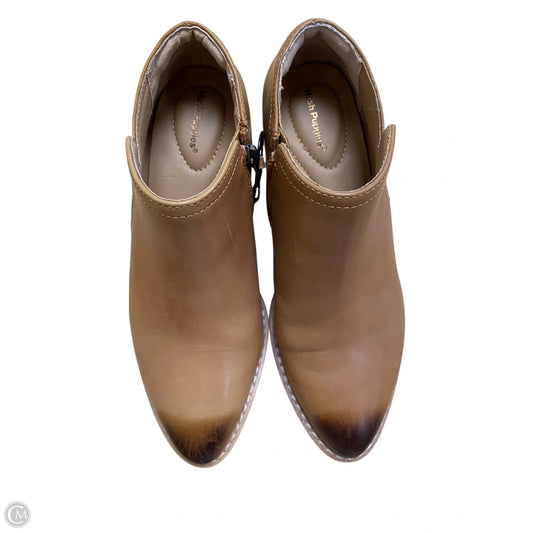 Boots Ankle Heels By Hush Puppies In Tan, Size: 6.5