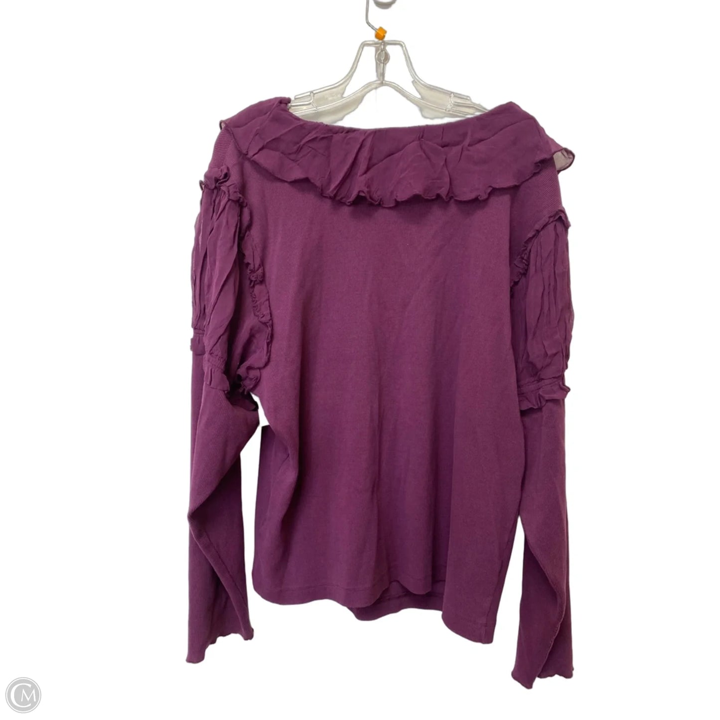 Top Long Sleeve By Anthropologie In Purple, Size: 3x