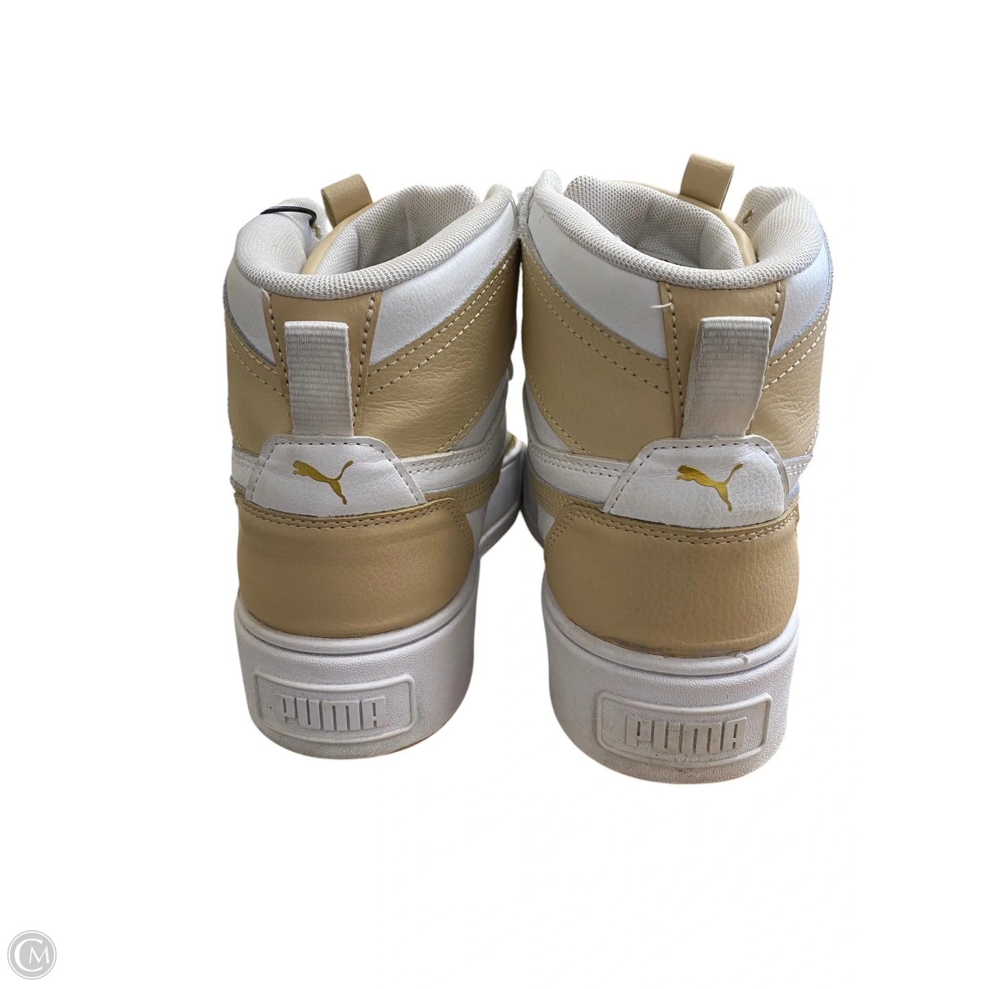 Shoes Sneakers By Puma In Tan & White, Size: 9.5