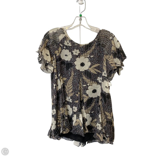 Top Short Sleeve By White House Black Market In Floral Print, Size: S
