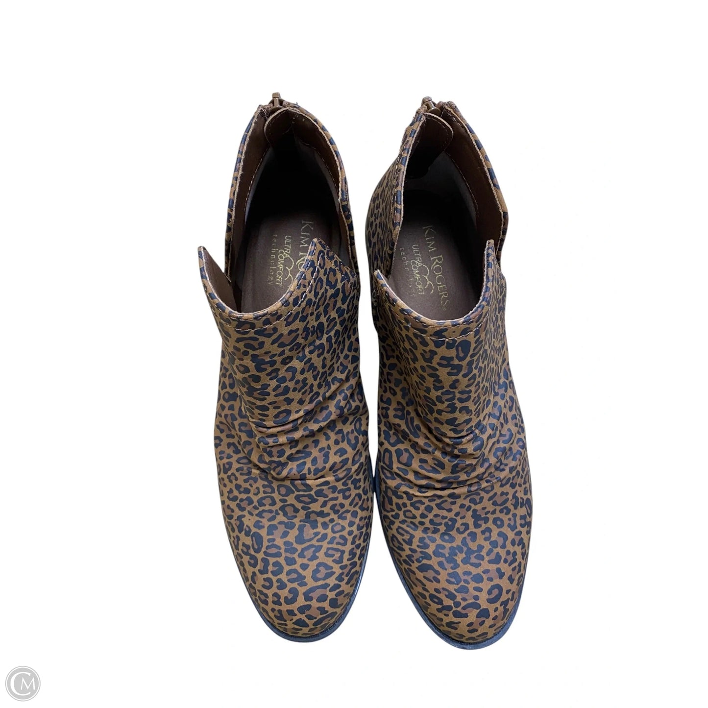 Boots Ankle Heels By Kim Rogers In Animal Print, Size: 8.5