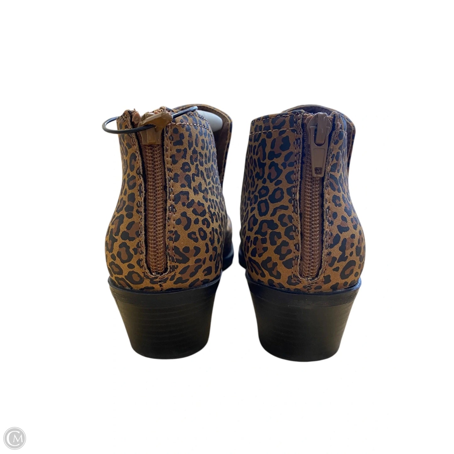 Boots Ankle Heels By Kim Rogers In Animal Print, Size: 8.5
