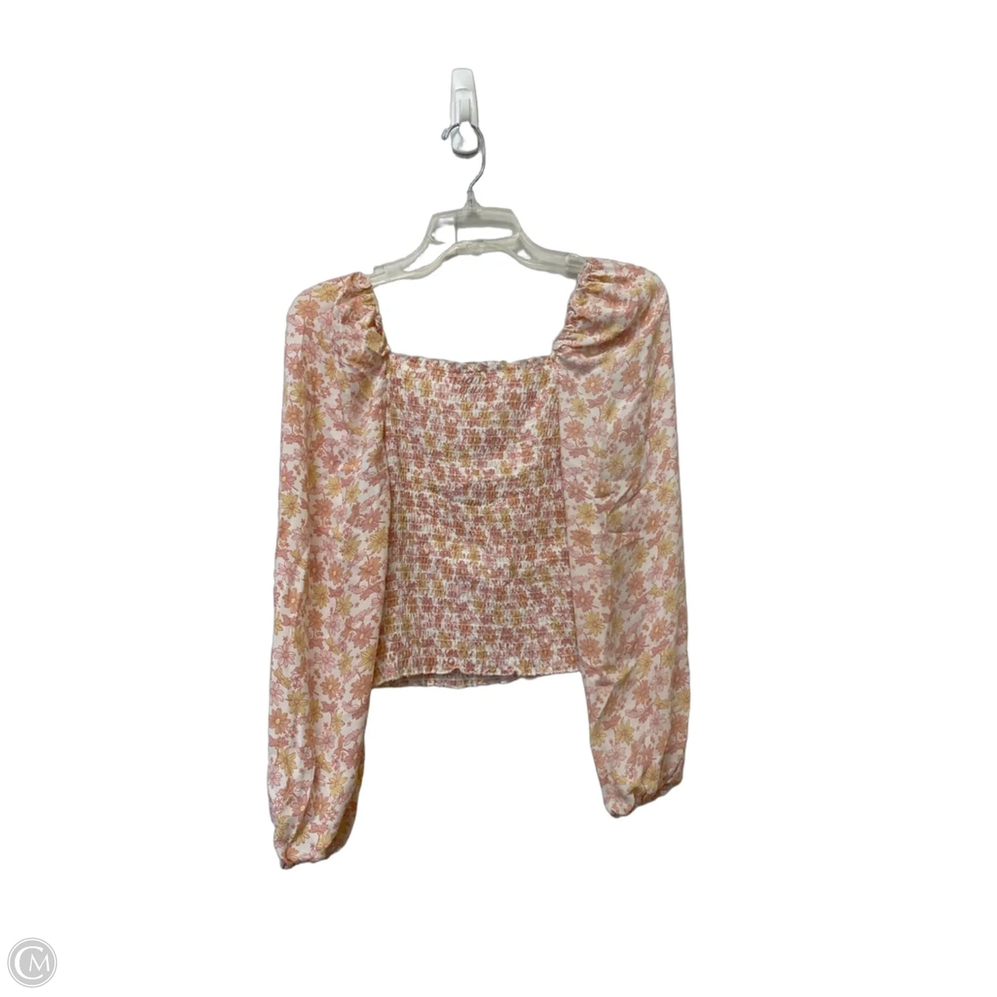 Top Long Sleeve By Willow & Root In Floral Print, Size: Xs