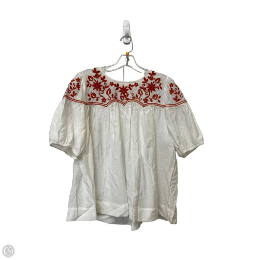 Top Short Sleeve By Thml In White, Size: L