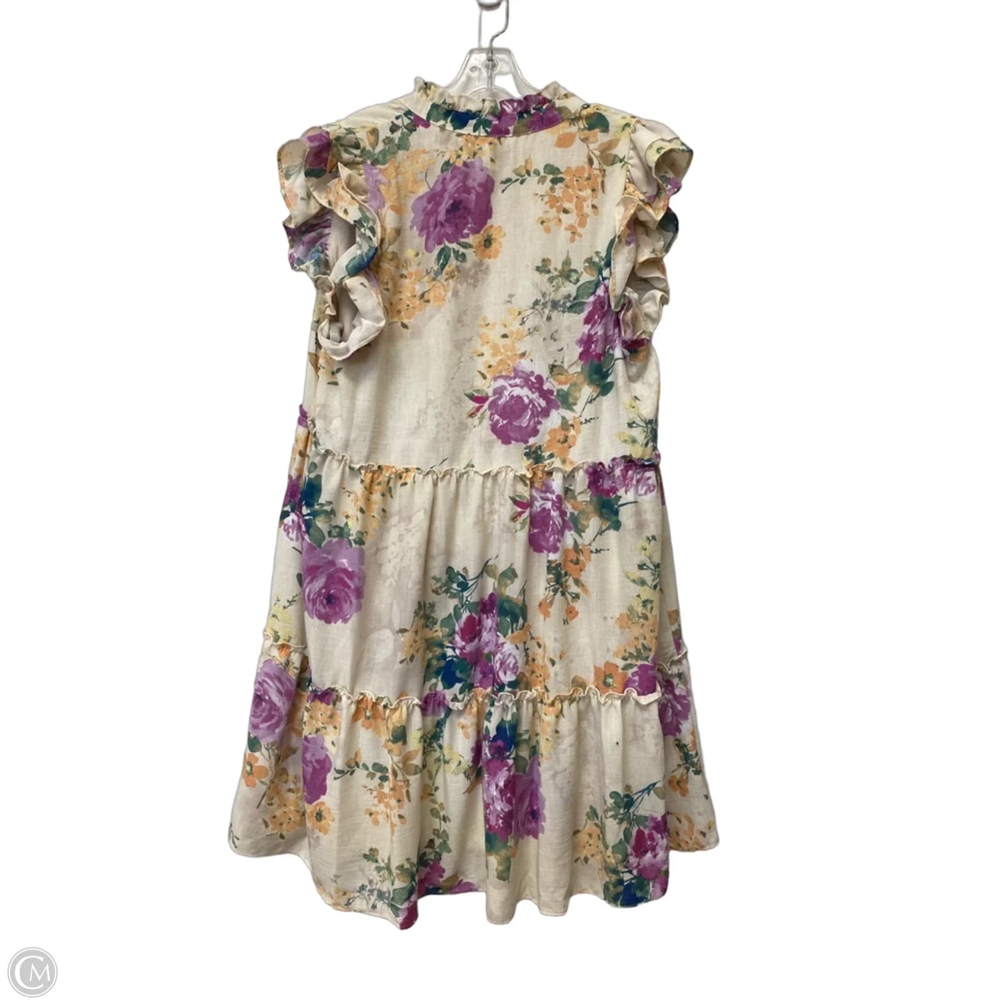 Dress Casual Midi By Sandra Darren In Floral Print, Size: Xl