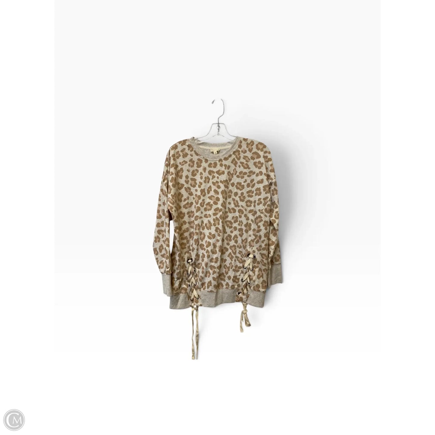 Top Long Sleeve By Hem & Thread In Animal Print, Size: S