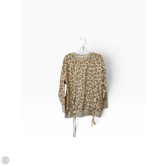 Top Long Sleeve By Hem & Thread In Animal Print, Size: S
