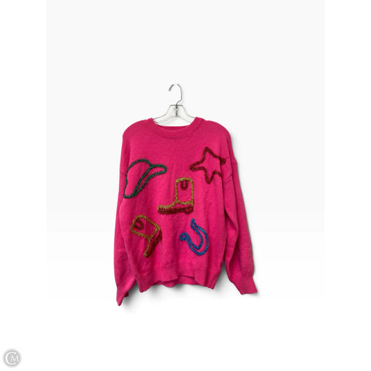 Sweater By Blue B In Pink, Size: M