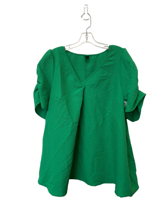 Green Top Short Sleeve Clothes Mentor, Size 4x