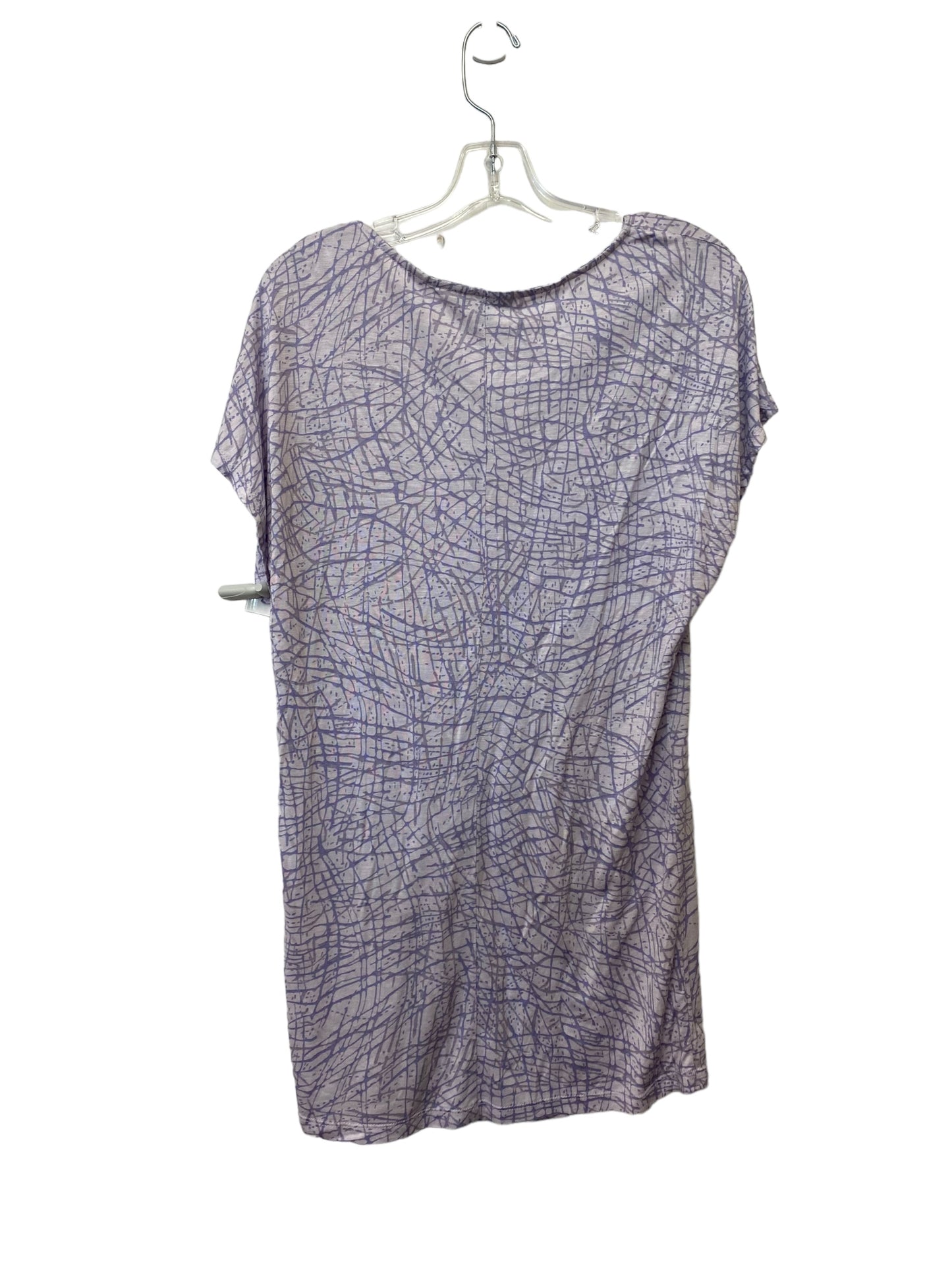 Purple Top Short Sleeve Clothes Mentor, Size S