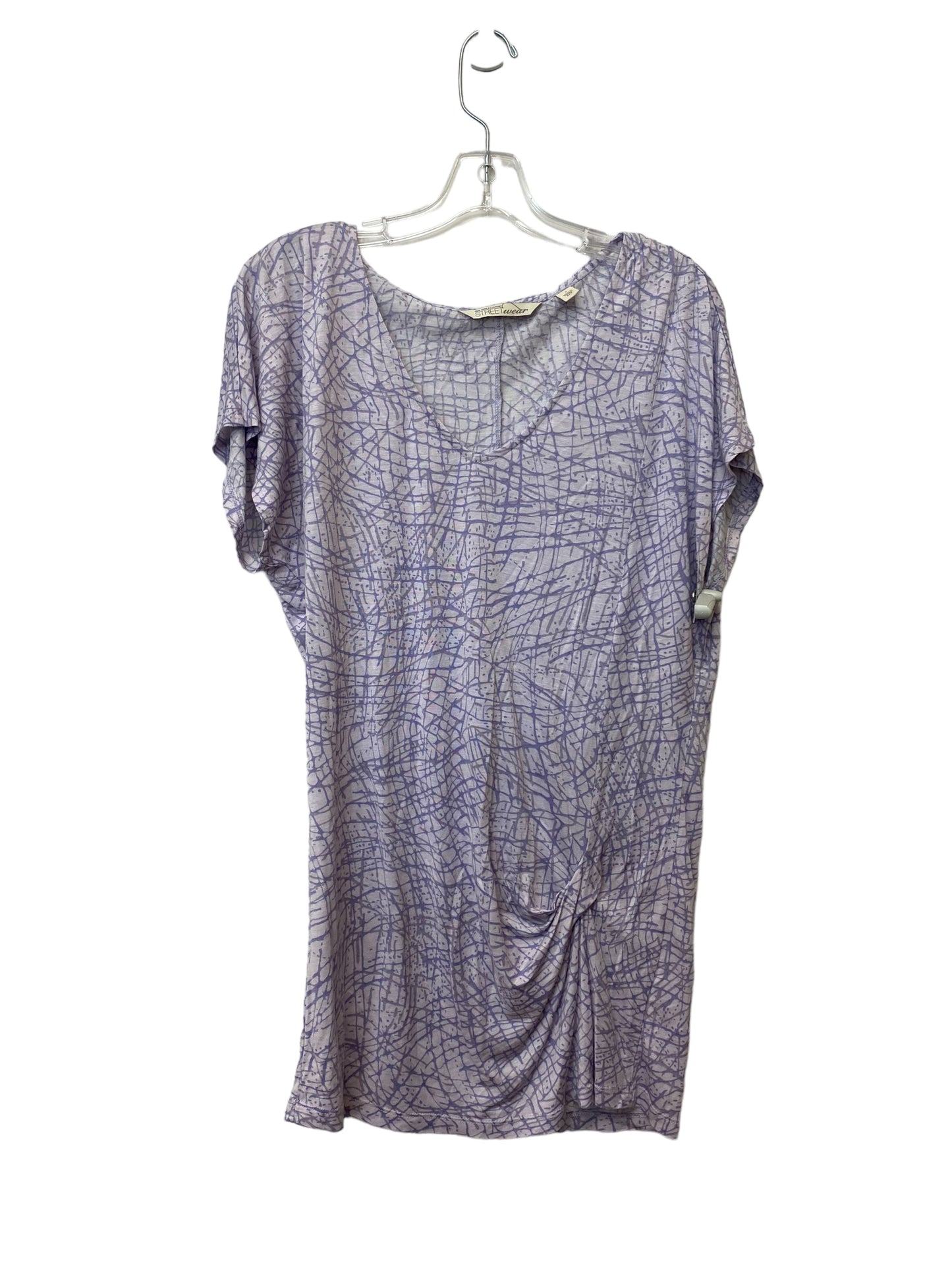 Purple Top Short Sleeve Clothes Mentor, Size S