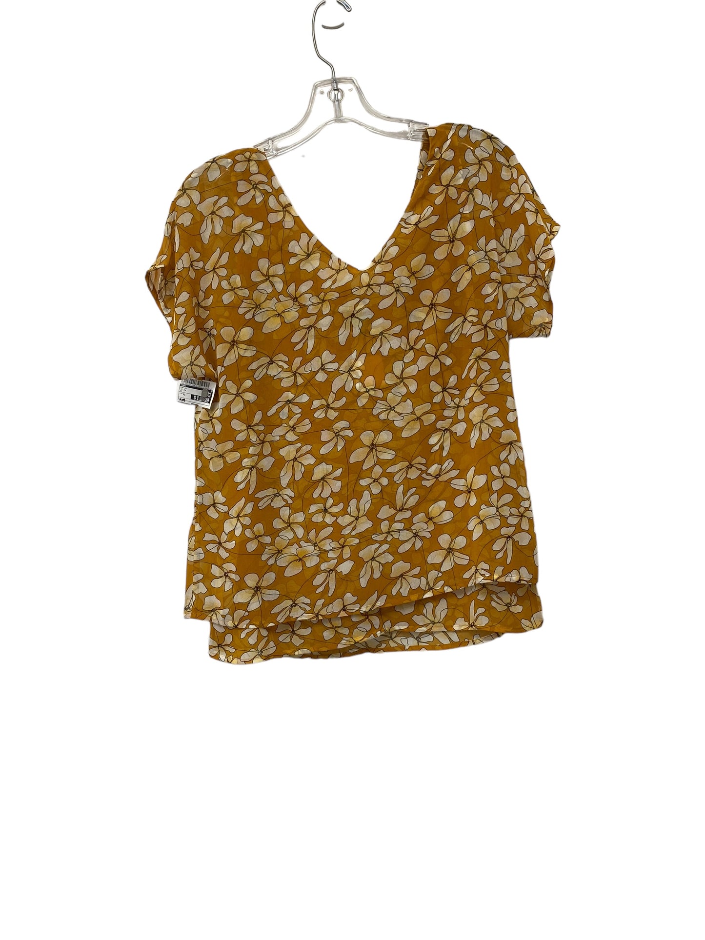 Yellow Top Short Sleeve Cabi, Size Xs