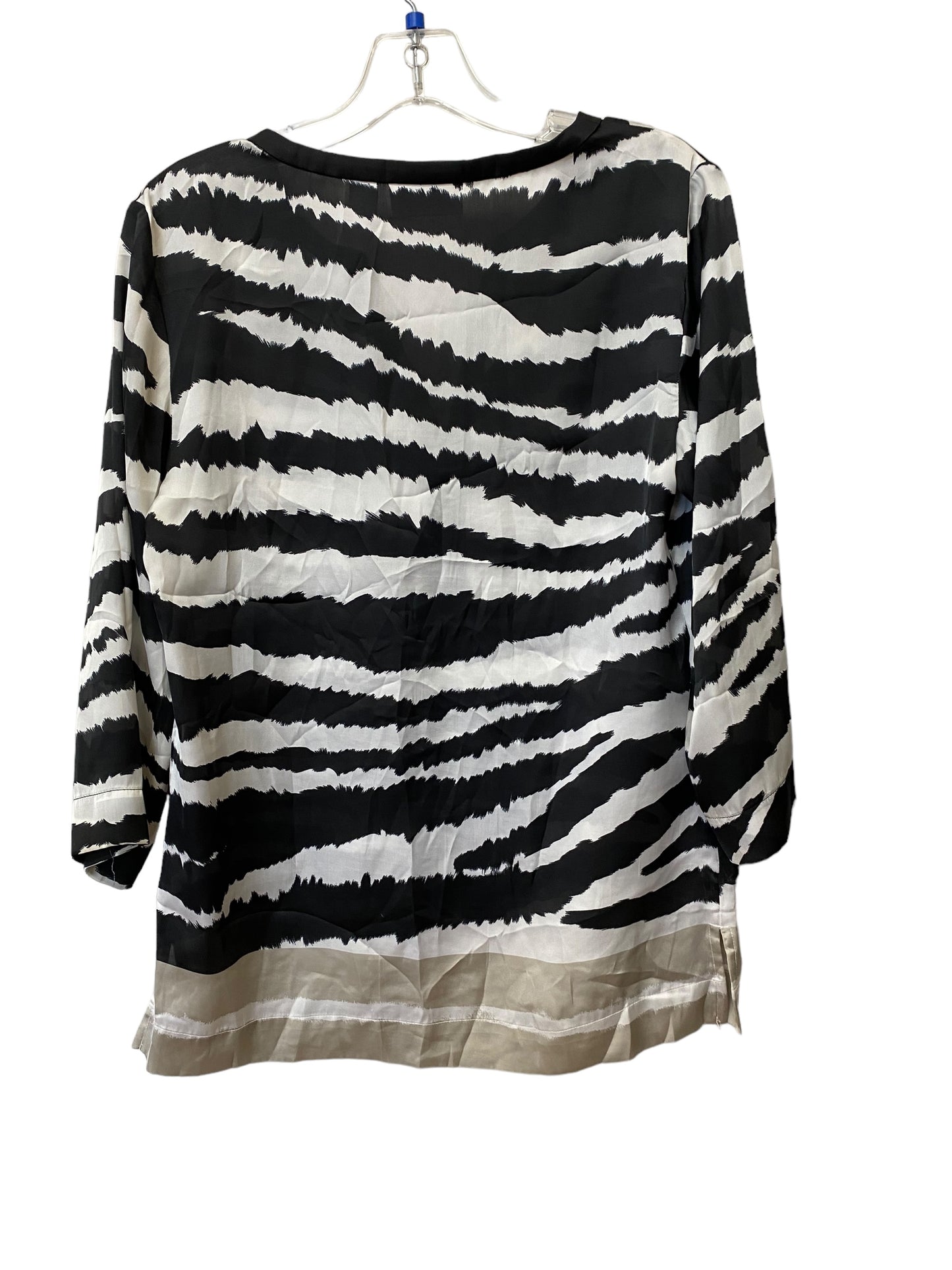 Black & White Tunic 3/4 Sleeve Chicos