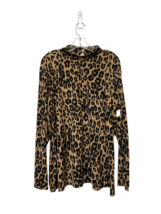 Animal Print Top Long Sleeve Lane Bryant, Size 22