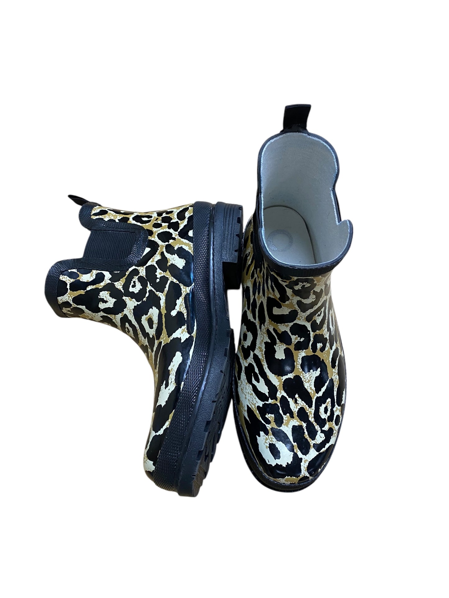 Boots Rain By Clothes Mentor In Animal Print, Size: 8