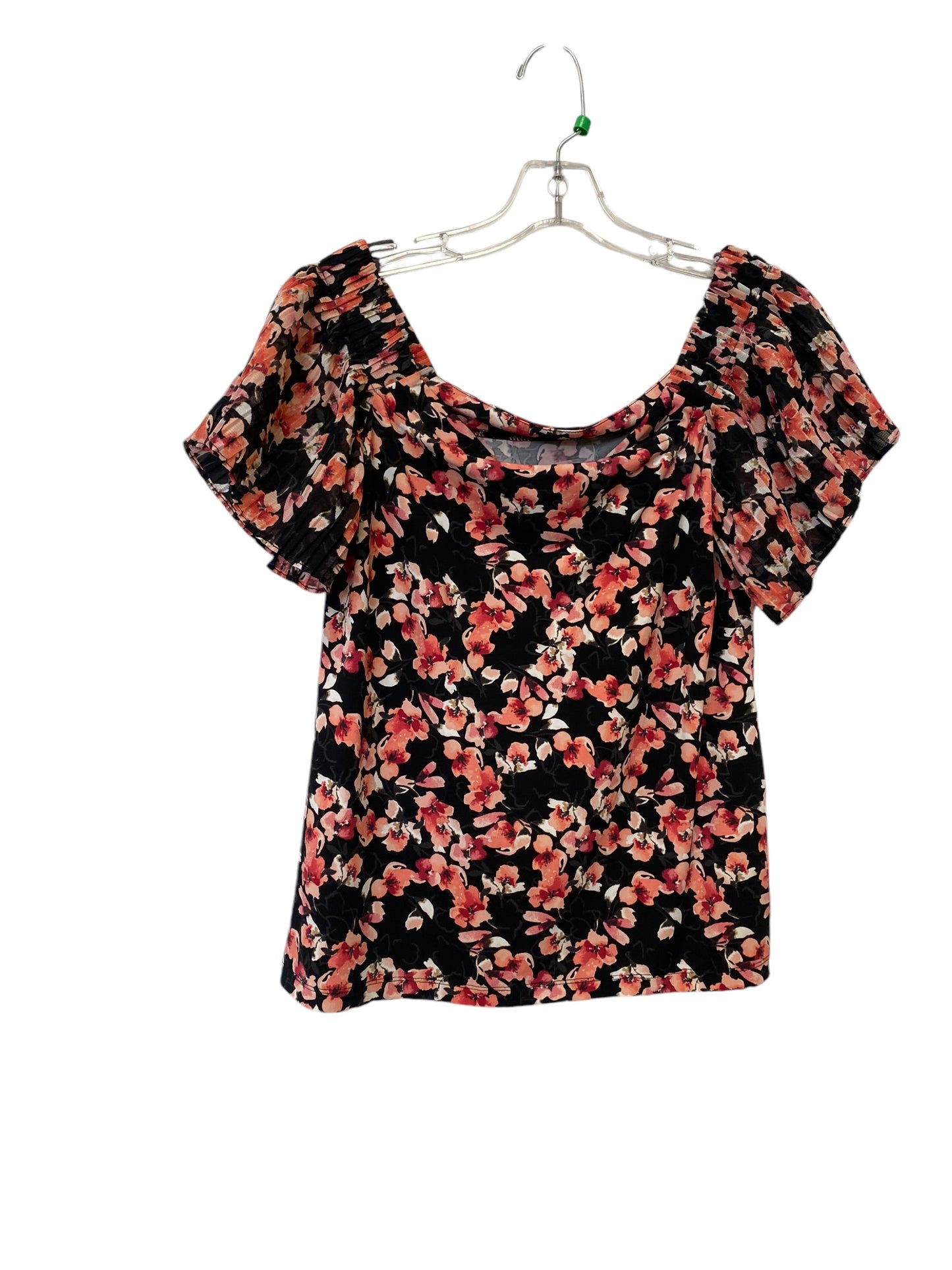 Top Short Sleeve By White House Black Market In Black & Pink, Size: S