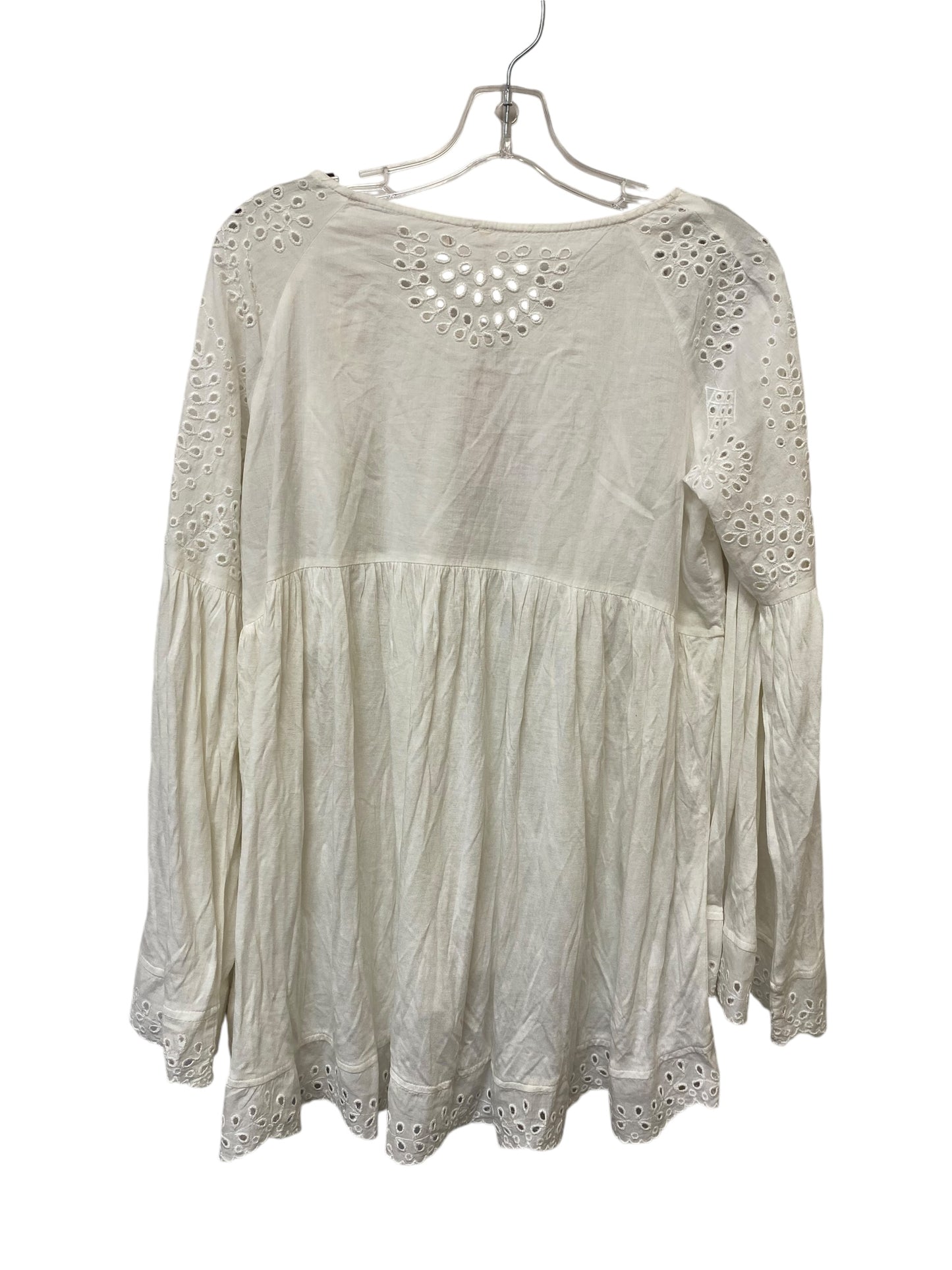 Top Long Sleeve By Free People In White, Size: S