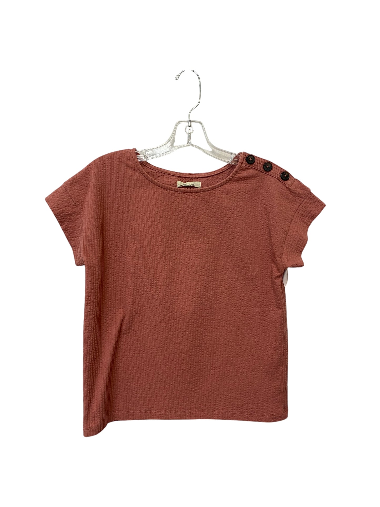 Top Short Sleeve By Madewell In Pink, Size: Xs