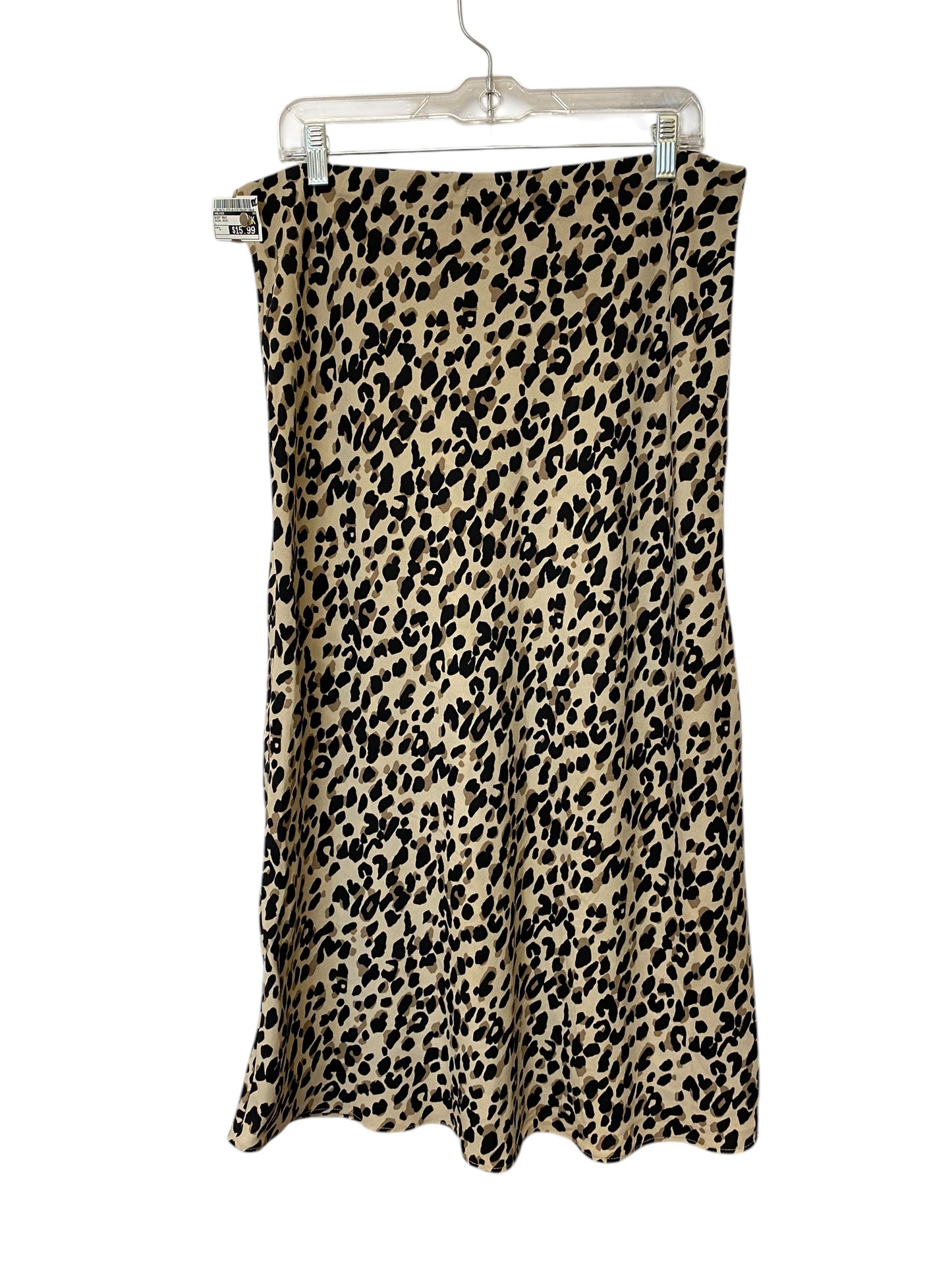 Skirt Maxi By Halogen In Animal Print, Size: L