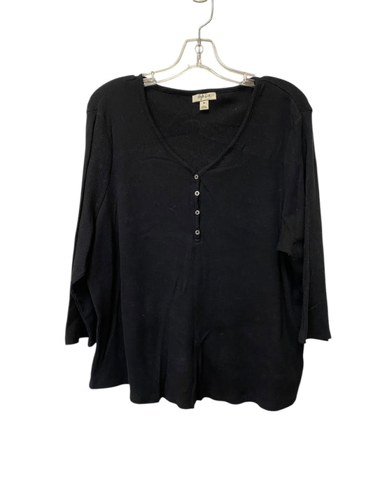 Top Long Sleeve By Style And Company In Black, Size: 3x