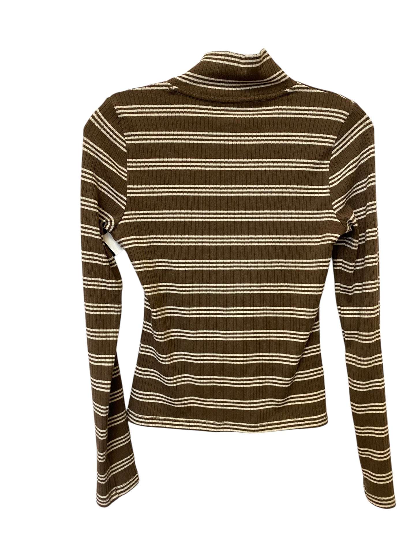 Top Long Sleeve By Maeve In Brown, Size: Xs