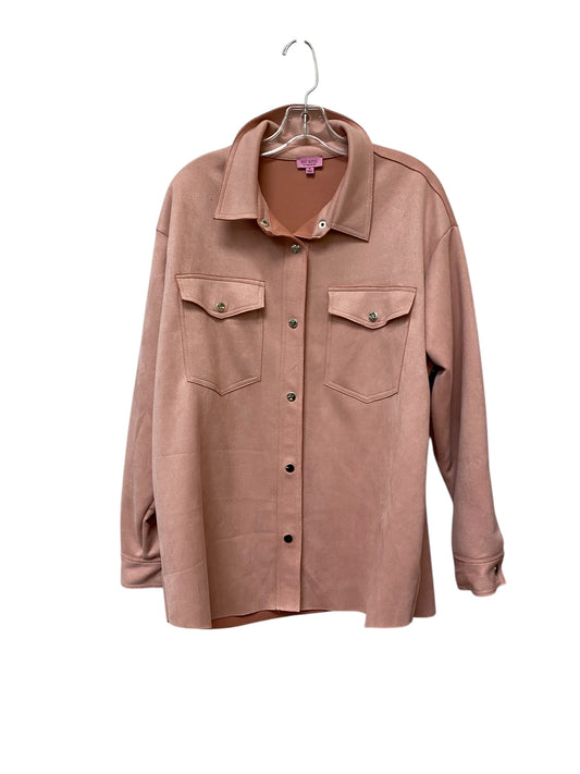 Jacket Shirt By Mi Ami In Pink, Size: S