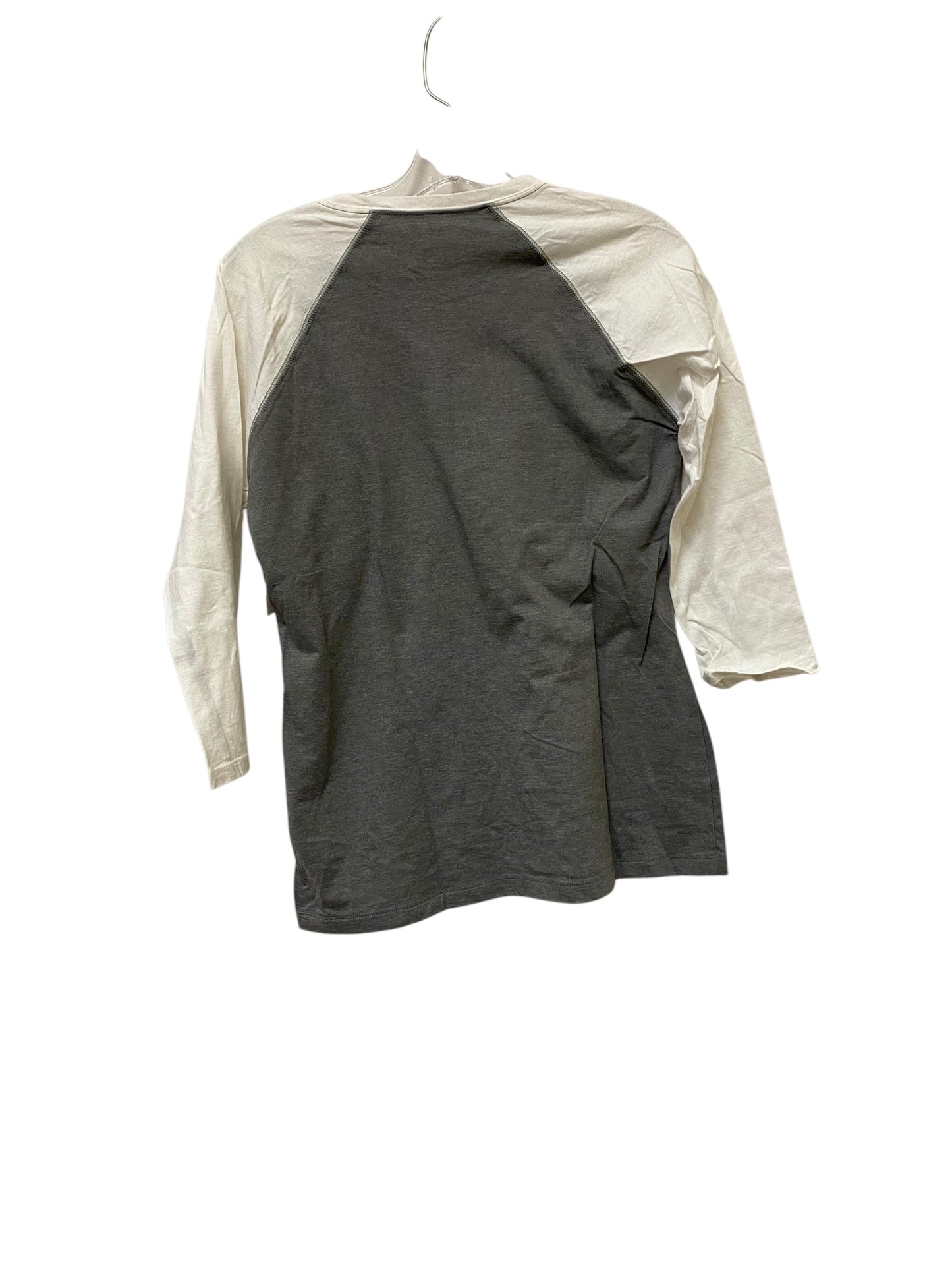 Top Long Sleeve By The North Face In Grey & White, Size: M