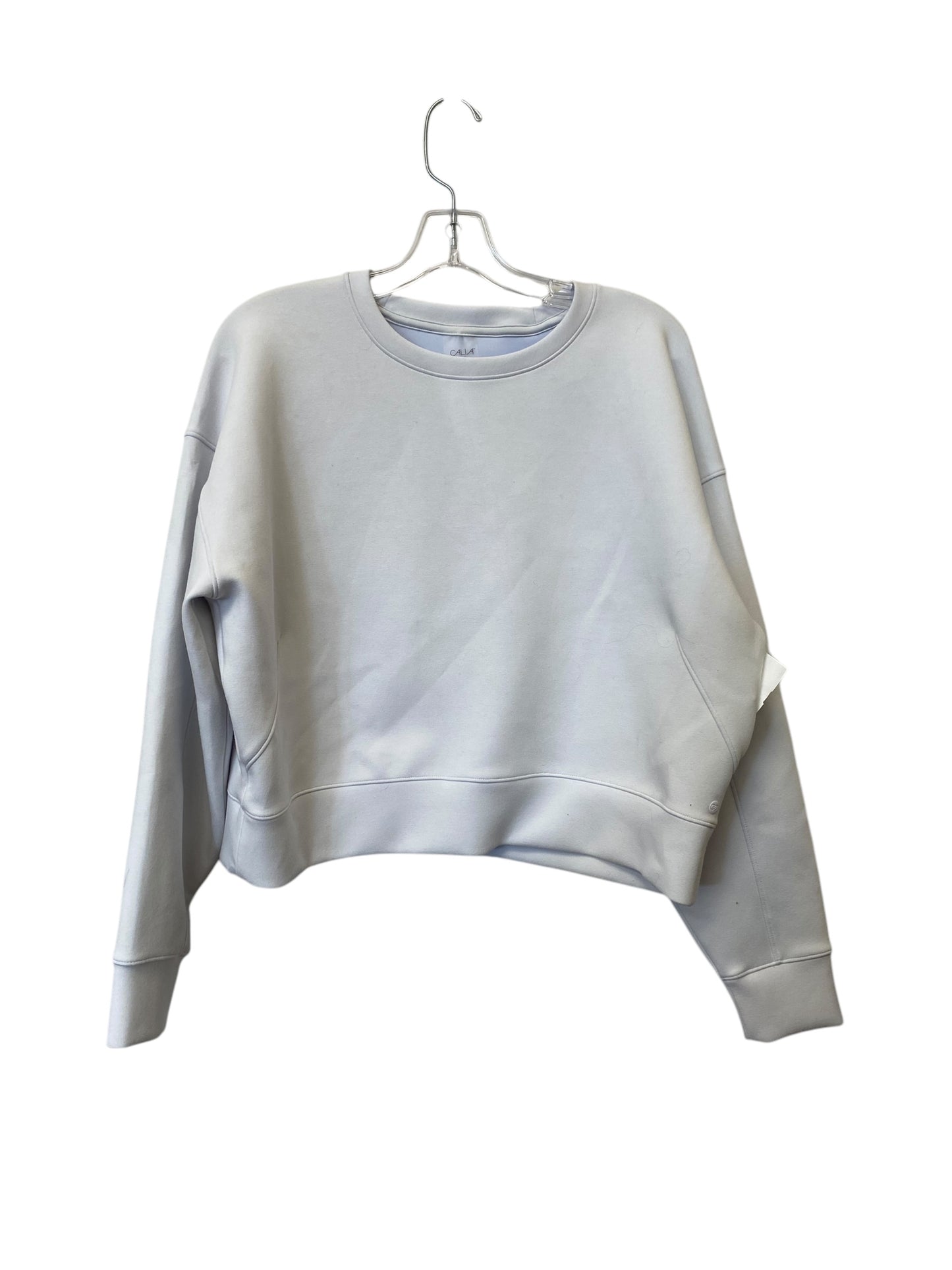 Athletic Sweatshirt Crewneck By Calia In White, Size: M